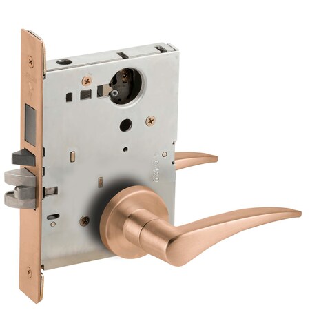 Schlage Schlage L-Series, Entrance Mortise Lock, A Rose, 12 Lever, Grade 1 Mortise Lock, Less Cylinder, Sati L9453L 12A 612 LH